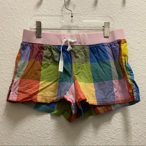 LIKE NEW Colorful Block / Plaid Pajama Shorts